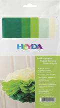 HEYDA HEYDA Sada hedvábných papírů 50 x 70 cm - zelenožlutý mix