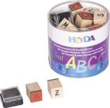 HEYDA HEYDA Sada dřevěných razítek - abeceda