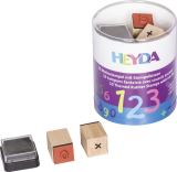 HEYDA HEYDA Sada dřevěných razítek - čísla