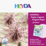 HEYDA HEYDA Papíry na origami voděodolné 15 x 15 cm - červené