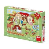 Dino Puzzle Zvířátka na statku 100 XL dílků