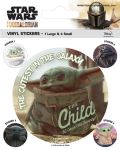 Filmový MERCHANDISING Sada samolepek Mandalorian (Baby Yoda)