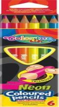 Colorino Colorino Pastelky trojhranné neonové 6 barev