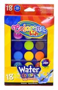 Colorino Colorino Vodové barvy velké pozdro 18 barev se 2 štětci