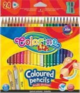 Colorino Colorino Pastelky trojhranné s ořezávátkem 24 barev