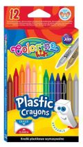 Colorino Colorino Voskovky plastové kulaté s gumou 12 barev