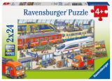 Ravensburger Ravensburger Puzzle - Vlakové nádraží 2 x 24 dílků