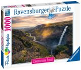 Ravensburger Ravensburger Puzzle Skandinávie - Vodopád Haifoss, Island 1000 dílků