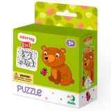 Dodo Dodo Puzzle s omalovánkou - Medvídek 16 dílků