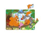 Dodo Dodo Puzzle rámové - Veverky 21 dílků