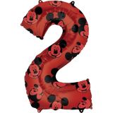 Fóliový balónek číslo 2 - Mickey 66 cm