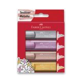 Faber-Castell Faber - Castell Zvrazova Textliner 46 - metalick sada 4 ks