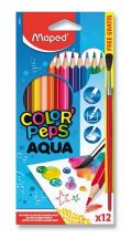 Maped Maped - Pastelky Color´Peps AQUA 12ks + štětec