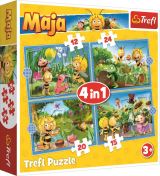 TREFL Puzzle: Včelka Mája: Dobrodružství 4v1 (12,15,20,24 dílků)