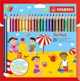 Stabilo Pastelky STABILO Trio silné, sada 24 ks v pouzdru