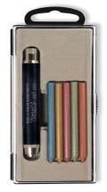 KOH-I-NOOR HARDTMUTH Koh-i-noor černá tužka Versatil 5,6 mm Soft + 6 metalických barevných tuh v pouzdře