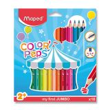 Maped Maped - Pastelky trojhrann JUMBO Color Peps 18 ks