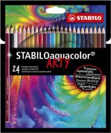 Stabilo Pastelky STABILO aquacolor, sada 24 ks v kartonovém pouzdru"ARTY"