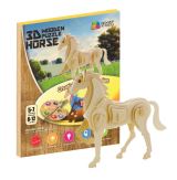 NiXiM NiXiM Dřevěné 3D puzzle - Kůň