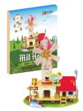 NiXiM NiXiM Dřevěné 3D puzzle - Mlýn s domečkem