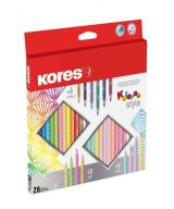 Kores Kores Style trojhranné pastelky 26 barev