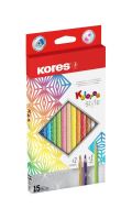 Kores Kores Style trojhranné pastelky 15 barev