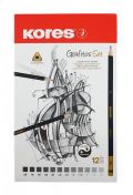 Kores Kores Grafitos - souprava grafitových tužek 8B - 2H