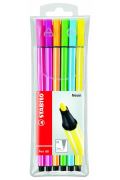Stabilo Fixa STABILO Pen 68 sada 6 ks neonov