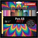 Stabilo Fixa STABILO Pen 68 sada 24 ks v kartonovém pouzdru "ARTY"