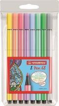 Stabilo Fixa STABILO Pen 68 sada 8 ks v pouzdru "PASTEL"