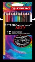 Stabilo Pastelky STABILO aquacolor, sada 12 ks v kartonovém pouzdru"ARTY"
