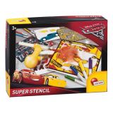 Lisciani Cars 3 Super Stencil - Originální sada umožňující přeměnu klasických fixek ve sprejové
