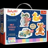 TREFL Baby puzzle - Dobrou noc, Treflíci: Milé děti 4v1 (3,4,5,6 dílků)