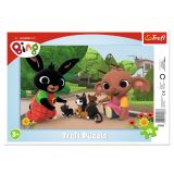 TREFL Puzzle Bing / Hra s koťaty, 15 dílků
