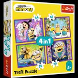 TREFL Puzzle Já, Padouch 3 / Ve světě Mimoňů 4v1 (35,48,54,70 dílků)