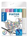 Pilot PILOT Pintor Medium Sada akrylových popisovačů 1,5-2,2mm - Metal 6 ks