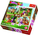 TREFL Puzzle Máša a medvěd 4v1 (35,48,54,70 dílků)