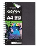 Artgecko Artgecko skicák 250g Freestyle Posca A4 na výšku 30 bílých listů