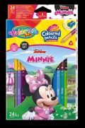 Colorino Colorino Disney Junior Minnie - oboustranné pastelky trojhranné 24 barev