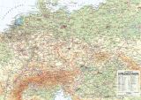 Kartografie Praha Střední Evropa - nástěnná obecně zeměpisná mapa 1 : 1 715 000
