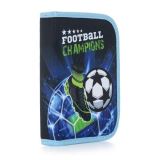 Karton P+P Penál jednopatrový 2 chlopně prázdný Fotbal