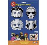 SMT Creatoys 3D Karnevalové masky - pirát , superhrdina, lev, mýval
