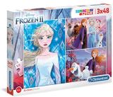 CLEMENTONI Clementoni Puzzle Supercolor - Frozen II / 3 x 48 dílků