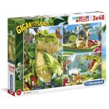 CLEMENTONI Clementoni Puzzle - Gigantosaurus 3 x 48 dílků
