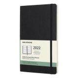 Moleskine Moleskine Horizontální diář 2022 černý L, měkký, tvrdý