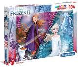 CLEMENTONI Clementoni Puzzle Supercolor Glitter - Frozen 2, 104 dílků