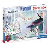 CLEMENTONI Clementoni Puzzle Double face colouring - Frozen 2, 104 dílků