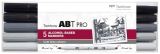 Tombow Tombow Oboustranný lihový fix ABT PRO - Cold Gray colors 5 ks