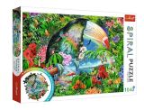 TREFL Spiral puzzle: Tropická zvířata / 1040 dílků