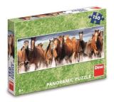 Dino Puzzle Koně ve vodě Panoramic 150 dílků